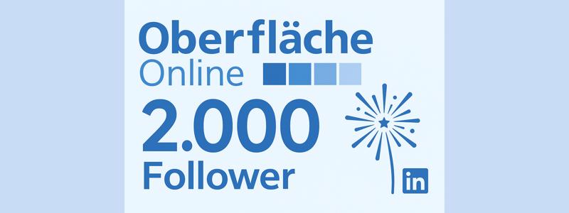 Oberfläche Online LinkedIn 2.000 Follower
